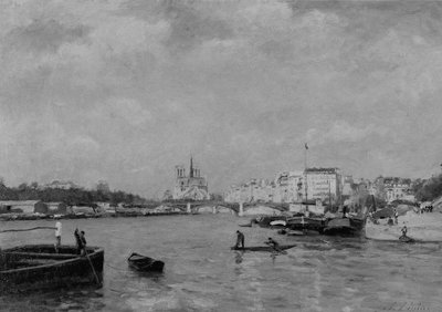 Vista sobre el Sena, París de Stanislas Lepine