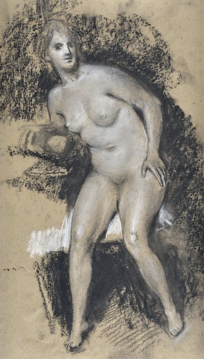 Desnudo Femenino Académico (dibujo) de Stanislas Torrents y de Amat