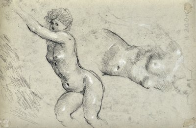 Estudio de la mujer (dibujo) de Stanislas Torrents y de Amat