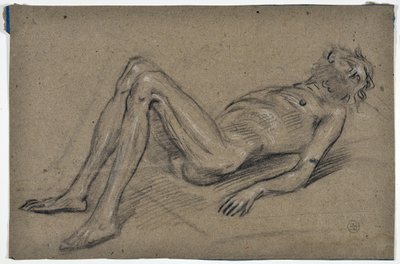 estudio de un hombre con barba (dibujo) de Stanislas Torrents y de Amat
