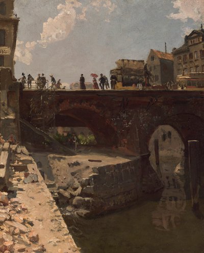 Puente en una ciudad francesa de Stanislas Victor Edouard Lepine