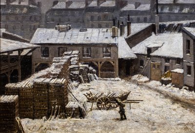 Nieve en París de Stanislas Victor Edouard Lepine