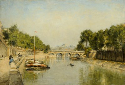 Las orillas del Sena en primavera de Stanislas Victor Edouard Lepine