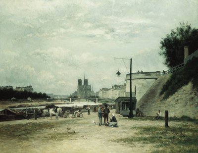 El Quai de Louviers en el Pont Sully, c.1875 de Stanislas Victor Edouard Lepine