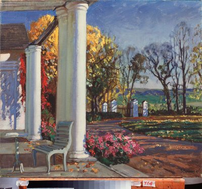 Mañana de otoño. Pintura de Stanislav Yulianovich Zhukovsky (1873-1944), óleo sobre lienzo, ca. 1920. Arte ruso, siglo XX, art nouveau, modernismo. Museo Estatal de Arte, Dneporpetrovsk (Ucrania). de Stanislav Joulianovitch Joukovski