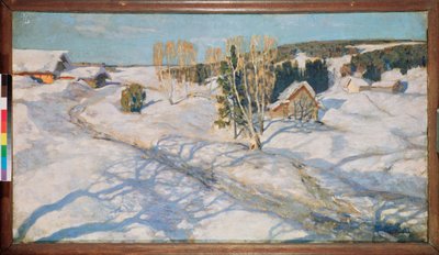 Nieve azul. Pintura de Stanislav Yulianovich Zhukovsky (1873-1944), óleo sobre lienzo de Stanislav Joulianovitch Joukovski