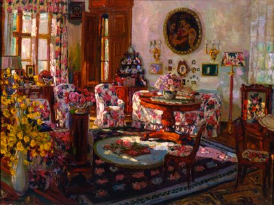 Interior en la Casa Solariega Brasovo de Stanislav Julianovic Zukovskij