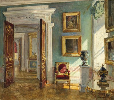 Interior de la Galería de Pinturas, Pavlovsk de Stanislav Julianovic Zukovskij