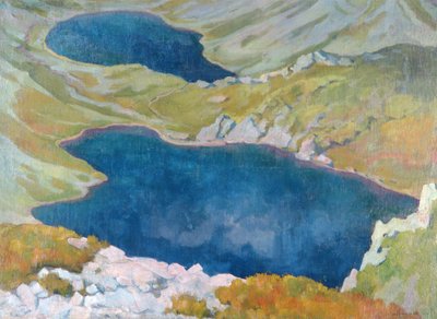 Lagos Hinczow en las montañas Tatra, 1907 de Stanislaw Ignacy Witkiewicz