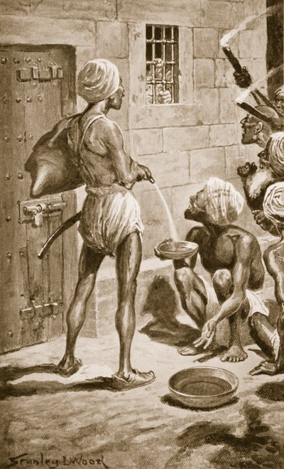 El Agujero Negro, Viejo Fuerte William, 18 de junio de 1756, ilustración de 