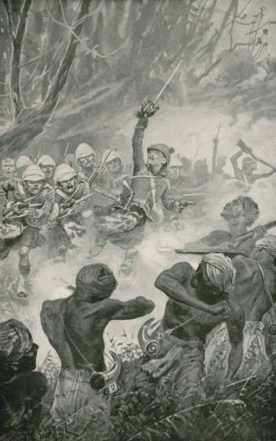 La carga de las Tierras Altas en la batalla de Amoaful de Stanley L. Wood