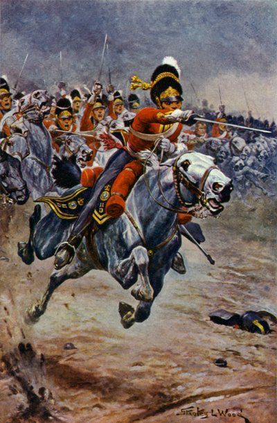 Waterloo, La Carga de los Scots Greys de Stanley L. Wood