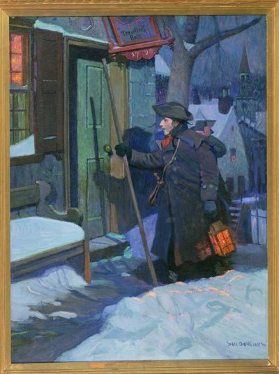 Nochevieja (o La guardia nocturna) (óleo sobre lienzo) de Stanley Massey Arthurs