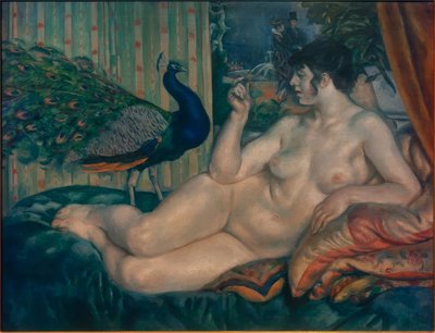 «El pavo real y la mujer», 1912 de Sōtarō Yasui