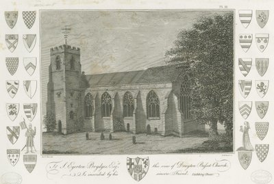 Iglesia de Drayton Bassett: grabado de Stebbing Shaw
