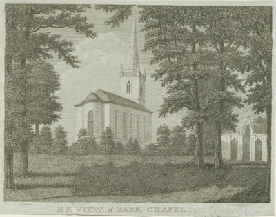 Capilla de Great Barr: grabado de Stebbing Shaw