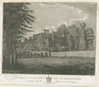 Pueblo de Great Barr - Casa Tudor Antigua: grabado, nd [finales del siglo XVIII] de Stebbing Shaw