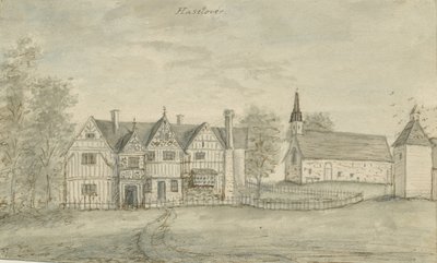Capilla de Haselour: pintura en acuarela de Stebbing Shaw