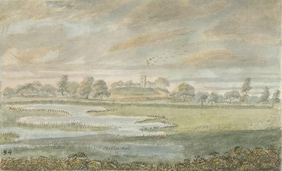 Iglesia de High Offley: pintura en acuarela, nd [1762-1802] de Stebbing Shaw