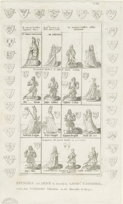 Catedral de Lichfield - Efigies y Escudos de Stebbing Shaw