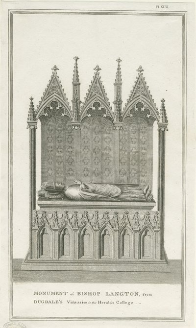 Catedral de Lichfield - Monumento al Obispo Langton de Stebbing Shaw