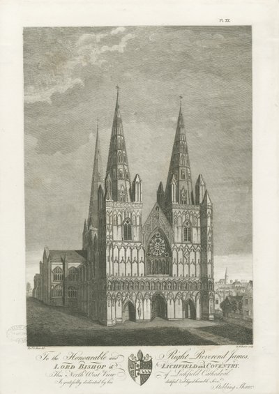 Catedral de Lichfield - Fachada Oeste de Stebbing Shaw
