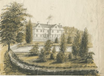 Madeley - Casa Antigua: dibujo en acuarela, nd [1762-1802] de Stebbing Shaw