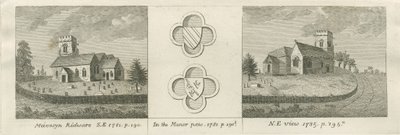 Iglesia de Mavesyn Ridware: grabado, 1781 de Stebbing Shaw