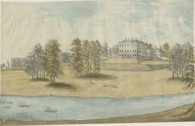 Patshull House: pintura en acuarela, s.f. [1790s] de Stebbing Shaw