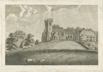 Iglesia y Parroquia de Sandon: grabado de Stebbing Shaw