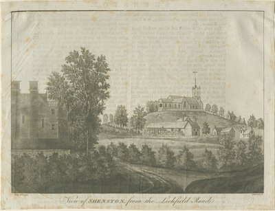 Iglesia y pueblo de Shenstone de Stebbing Shaw