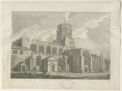 Stafford - Iglesia de Santa María: grabado, nd [finales del siglo XVIII] de Stebbing Shaw