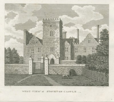 Castillo de Stourton: grabado de Stebbing Shaw