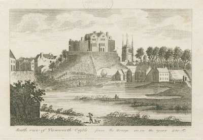 Castillo de Tamworth: grabado de Stebbing Shaw