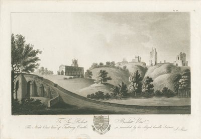 Castillo de Tutbury - Vista Noreste de Stebbing Shaw