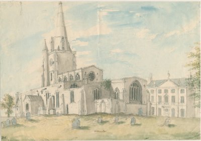 Iglesia de Uttoxeter [Antigua]: pintura en acuarela, nd [1794] de Stebbing Shaw