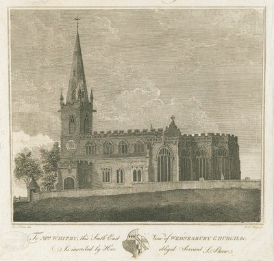 Iglesia de Wednesbury: grabado, s.f. [1762-1802] de Stebbing Shaw