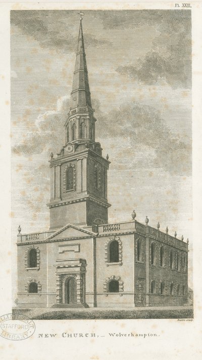 Wolverhampton - Iglesia de San Juan: grabado, nd [c 1798] de Stebbing Shaw