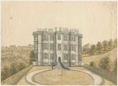 Wootton Lodge: pintura en acuarela, 1794 de Stebbing Shaw