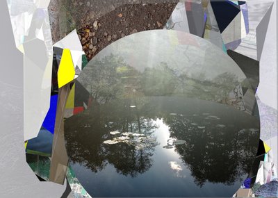 Reflejo abstracto en un estanque de Stefan Fransson