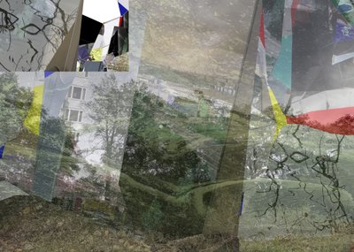 Paisaje urbano surrealista en capas de Stefan Fransson
