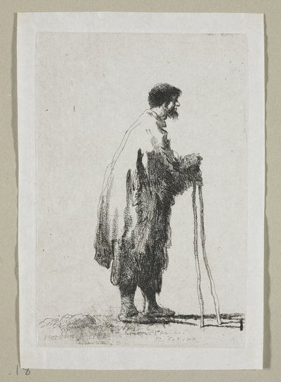 Mendigo de perfil mirando a la derecha de Stefan Juliusz Norblin de la Gourdaine