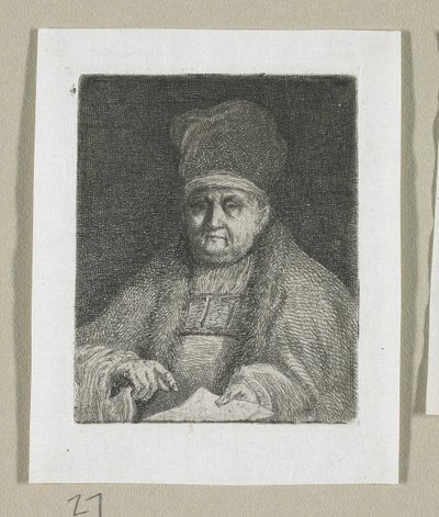 Retrato de medio cuerpo de un dignatario eclesiástico de Stefan Juliusz Norblin de la Gourdaine