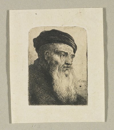 Cabeza de hombre de perfil tres cuartos de Stefan Juliusz Norblin de la Gourdaine