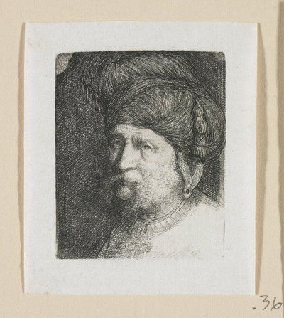 Cabeza de hombre con turbante de Stefan Juliusz Norblin de la Gourdaine