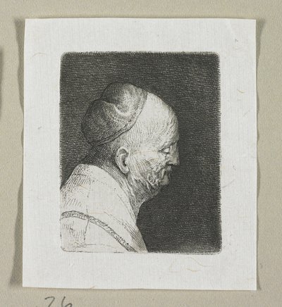 Cabeza de anciano de perfil mirando a la derecha de Stefan Juliusz Norblin de la Gourdaine