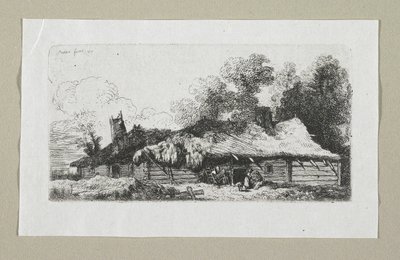 Paisaje con granja polaca de Stefan Juliusz Norblin de la Gourdaine