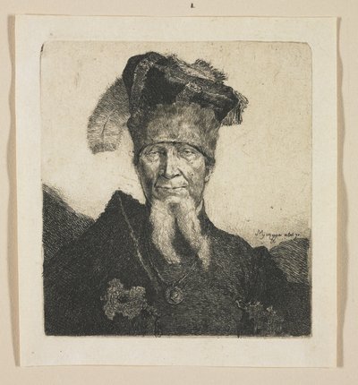 Retrato de un hombre, llamado "Mazeppa" de Stefan Juliusz Norblin de la Gourdaine