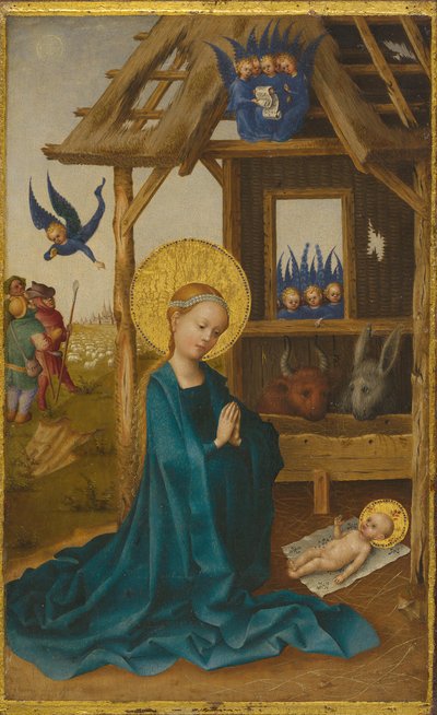 Geburt Christi (Rückseite: Kreuzigung Christi) de Stefan Lochner