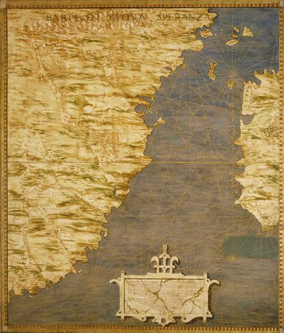 Mapa del Cabo de Buena Esperanza de Stefano Bonsignori